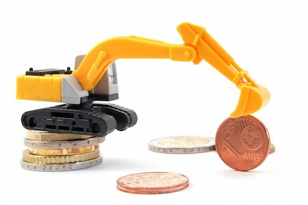 simsearch:400-05910968,k - making euro money coins with digger isolated on white background Foto de stock - Super Valor sin royalties y Suscripción, Código: 400-04867440