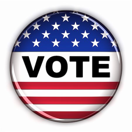 democrat - Patriotic vote button over white background Stock Photo - Budget Royalty-Free & Subscription, Code: 400-04867538