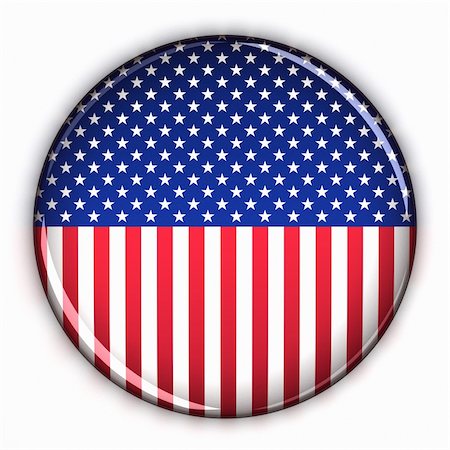 democrat - Patriotic USA button over white background Stock Photo - Budget Royalty-Free & Subscription, Code: 400-04867540