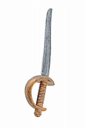 pirate dead - Fake plastic pirate sword isolated on a white background. Stock Photo - Budget Royalty-Free & Subscription, Code: 400-04867627