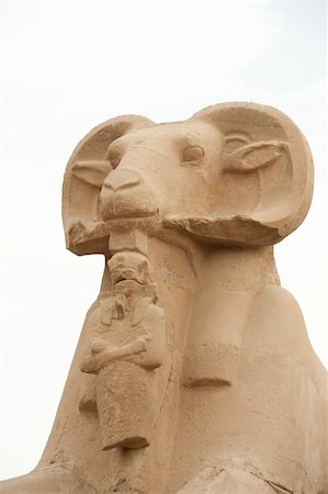 simsearch:400-04782815,k - Ram headed sphinx at Karnak Temple in Luxor isolated on white Foto de stock - Super Valor sin royalties y Suscripción, Código: 400-04867747