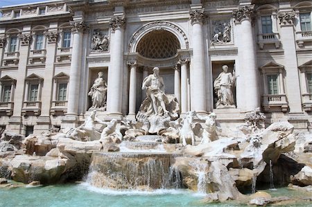 fontäne - The Trevi Fountain ( Fontana di Trevi ) in Rome, Italy Stock Photo - Budget Royalty-Free & Subscription, Code: 400-04867858