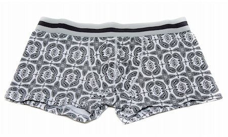 simsearch:400-05298095,k - Male undershorts with pattern on white background Photographie de stock - Aubaine LD & Abonnement, Code: 400-04867920