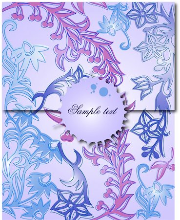 simsearch:400-07055210,k - Classical background with a flower pattern. Vector illustration Foto de stock - Super Valor sin royalties y Suscripción, Código: 400-04868129