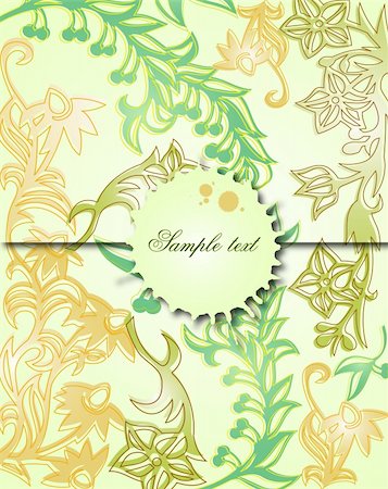 simsearch:400-07055210,k - Classical background with a flower pattern. Vector illustration Foto de stock - Super Valor sin royalties y Suscripción, Código: 400-04868132