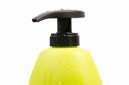 simsearch:6108-05857134,k - Close up of green shampoo bottle cap. Isolated on white background Stock Photo - Budget Royalty-Free & Subscription, Code: 400-04868314