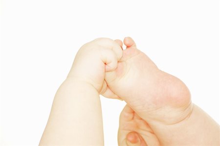 simsearch:400-04235194,k - newborn baby feet and hands isolated on white Stock Photo - Budget Royalty-Free & Subscription, Code: 400-04869150