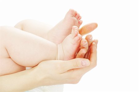 simsearch:400-04235194,k - newborn baby feet and hands isolated on white Stock Photo - Budget Royalty-Free & Subscription, Code: 400-04869152