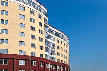 Belorussian construction site of a new high comfort building and blue sky  Minsk Belarus Stockbilder - Microstock & Abonnement, Bildnummer: 400-04869274