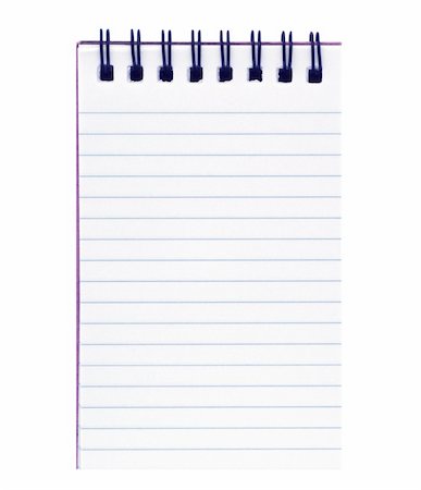 simsearch:400-03991945,k - Notepad isolated in white Stockbilder - Microstock & Abonnement, Bildnummer: 400-04869370