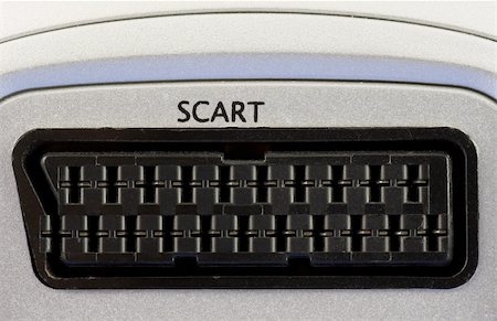 simsearch:400-04034560,k - Scart socket close up Stock Photo - Budget Royalty-Free & Subscription, Code: 400-04869383