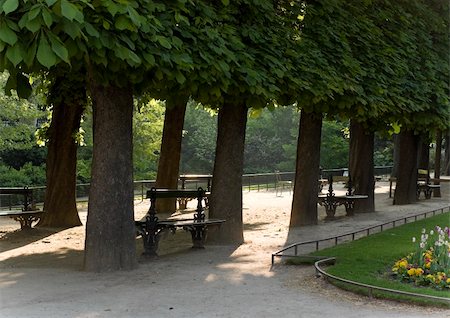 simsearch:400-07678715,k - Lonely benches in the park Foto de stock - Royalty-Free Super Valor e Assinatura, Número: 400-04869591
