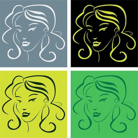 simsearch:400-04862786,k - girl face in popart style - illustration Stock Photo - Budget Royalty-Free & Subscription, Code: 400-04869649