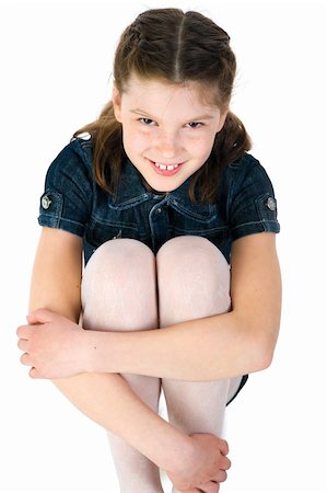 fun preteen models - Beautiful little girl. Isolated on a white background Stock Photo - Budget Royalty-Free & Subscription, Code: 400-04860219