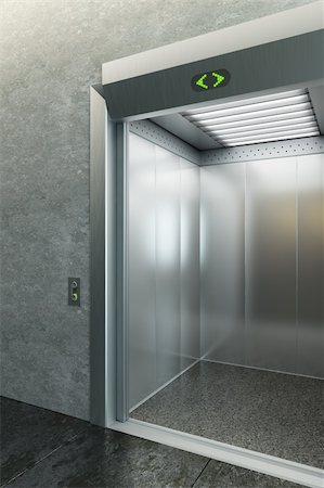 simsearch:400-04840462,k - modern elevator with open doors Fotografie stock - Microstock e Abbonamento, Codice: 400-04860692