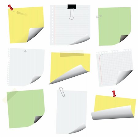 simsearch:400-03991945,k - vector set of note papers Stockbilder - Microstock & Abonnement, Bildnummer: 400-04860767