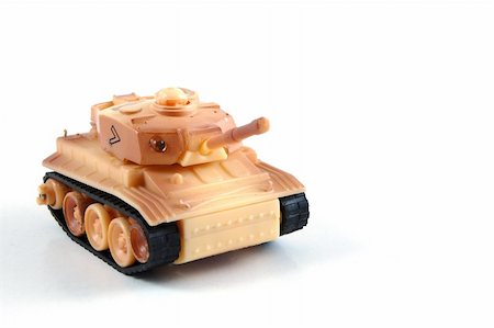 simsearch:400-06091788,k - toy tank isolated on a white background. Fotografie stock - Microstock e Abbonamento, Codice: 400-04860844