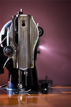 Old black  retro sewing machine Stock Photo - Budget Royalty-Free & Subscription, Code: 400-04860883