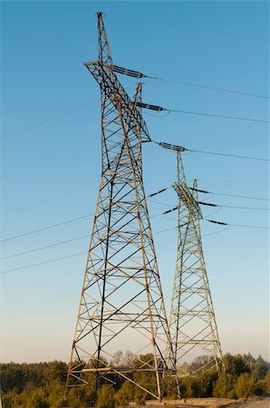 Pylon and transmission power line Photographie de stock - Aubaine LD & Abonnement, Code: 400-04861563