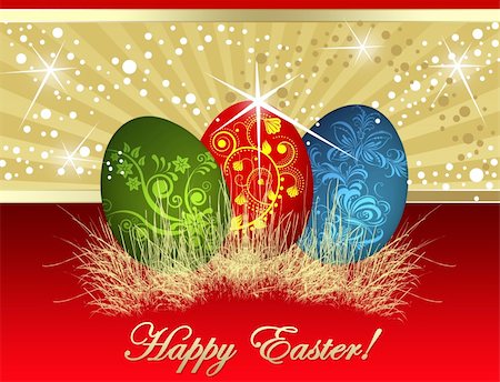 Illustration of an easter card Stock Photo - Budget Royalty-Free & Subscription, Code: 400-04861838