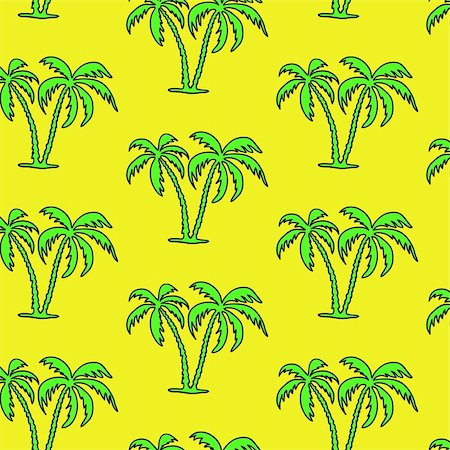 Seamless palm tree  pattern Stock Photo - Budget Royalty-Free & Subscription, Code: 400-04862400