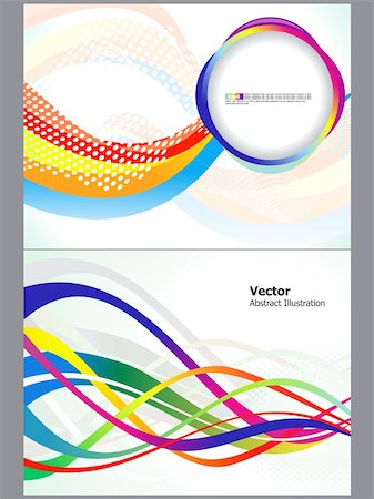 abstract colorful wave background set vector illustration Stock Photo - Budget Royalty-Free & Subscription, Code: 400-04862780