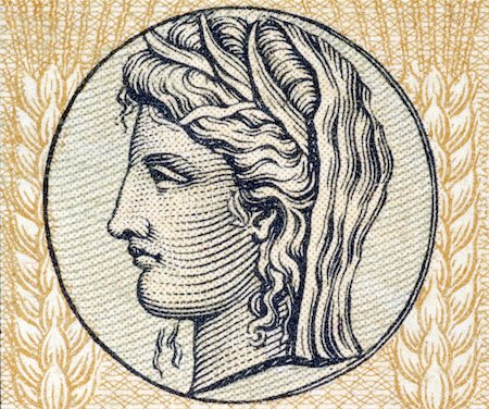 simsearch:400-04550621,k - Demeter the Goddess of Grain and Fertility on on 10 Drachmai 1940 banknote form Greece Foto de stock - Super Valor sin royalties y Suscripción, Código: 400-04862812