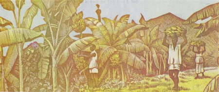 simsearch:400-05156209,k - Harvesting Bananas on 100 Francs 1998 Banknote from Guinea. Stock Photo - Budget Royalty-Free & Subscription, Code: 400-04862813