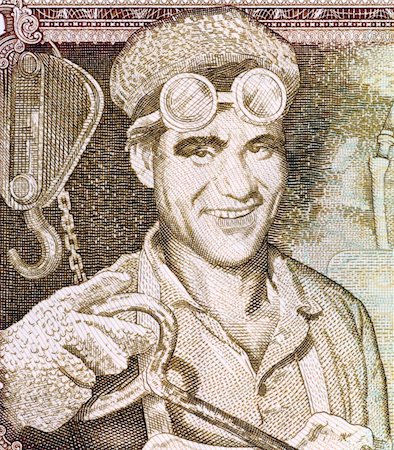 simsearch:400-05156209,k - Steel Worker on 10 Dinars 1968 Banknote from Yugoslavia Stock Photo - Budget Royalty-Free & Subscription, Code: 400-04862837