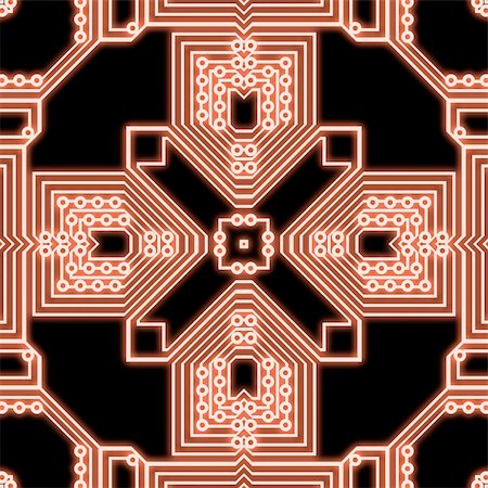 Glowing technology circuits abstract seamless background texture Stock Photo - Budget Royalty-Free & Subscription, Code: 400-04862913
