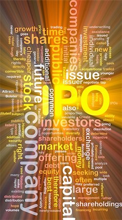 simsearch:400-05332353,k - Background concept wordcloud illustration of company IPO glowing light Stock Photo - Budget Royalty-Free & Subscription, Code: 400-04863060
