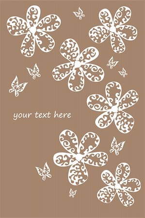 simsearch:400-06412891,k - beautiful Floral vector background (flowers on white) Photographie de stock - Aubaine LD & Abonnement, Code: 400-04863279