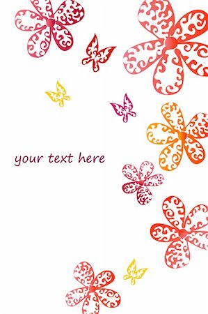 simsearch:400-04546543,k - beautiful Floral vector background (flowers on white) Foto de stock - Royalty-Free Super Valor e Assinatura, Número: 400-04863280