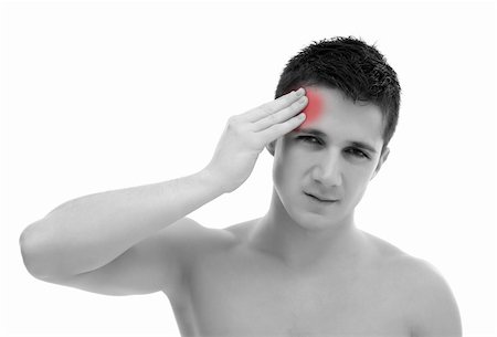 simsearch:400-06476910,k - Handsome young man having a strong headache Stock Photo - Budget Royalty-Free & Subscription, Code: 400-04863471