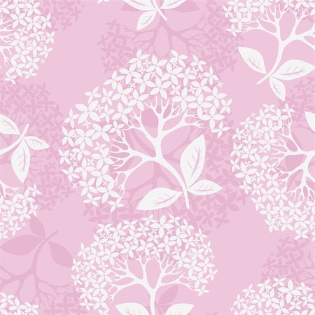 Flower pattern seamless background with hydrangea, element for design, vector illustration Stock Photo - Budget Royalty-Free & Subscription, Code: 400-04863563