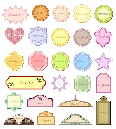 simsearch:400-07774625,k - Design frames. Set of design elements. Vector illustration Photographie de stock - Aubaine LD & Abonnement, Code: 400-04863595