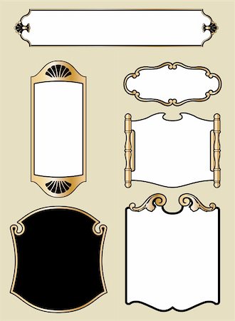Vector illustration ornamental frame set. on beige over Stock Photo - Budget Royalty-Free & Subscription, Code: 400-04863598