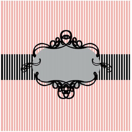 decorative borders for greeting cards - Template frame design for greeting card Stock Photo - Budget Royalty-Free & Subscription, Code: 400-04863859