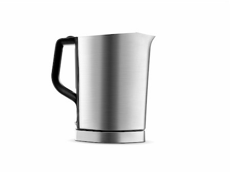 simsearch:400-05134463,k - Stainless steel electric kettle isolated on white background Stock Photo - Budget Royalty-Free & Subscription, Code: 400-04863922