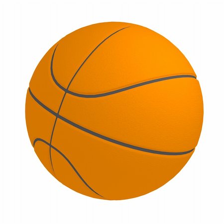 simsearch:858-03049840,k - Basketball ball isolated on a white background Photographie de stock - Aubaine LD & Abonnement, Code: 400-04874111