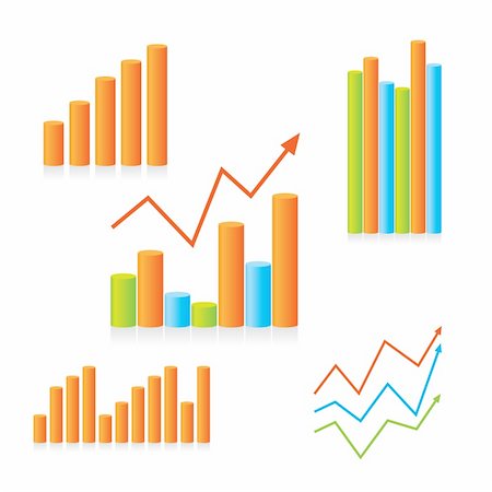 simsearch:400-04319791,k - Template set of graphs showing progress. To design your presentation. Photographie de stock - Aubaine LD & Abonnement, Code: 400-04874249