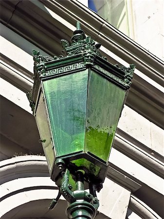 Green vintage street lantern lamp nordic style Stock Photo - Budget Royalty-Free & Subscription, Code: 400-04874508