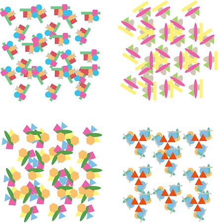 simsearch:400-04280922,k - Set of repeating geometric patterns in Christmas colours Foto de stock - Super Valor sin royalties y Suscripción, Código: 400-04874727