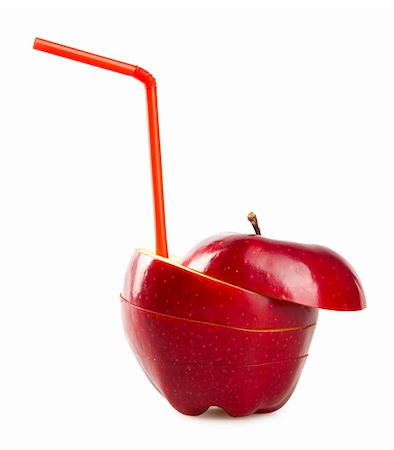 red apple isolated on white Foto de stock - Super Valor sin royalties y Suscripción, Código: 400-04874743