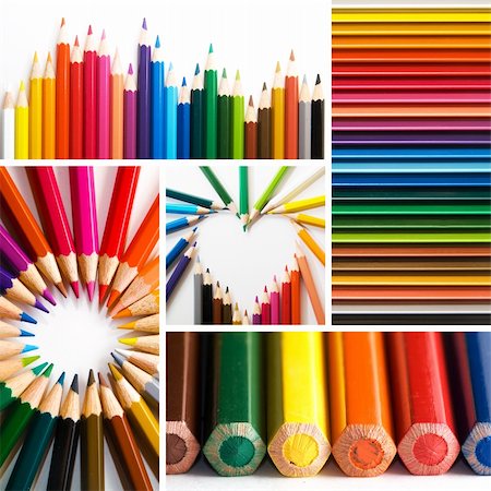 simsearch:400-04870193,k - color pencils, collage Stock Photo - Budget Royalty-Free & Subscription, Code: 400-04874788