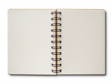 Open two face note book on white background Fotografie stock - Microstock e Abbonamento, Codice: 400-04874952