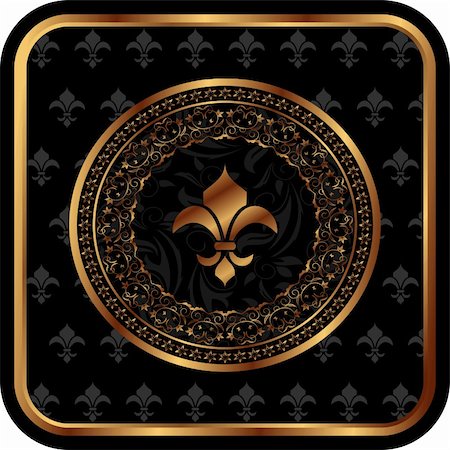 simsearch:400-04800809,k - Illustration royal golden frame with fleur de lis - vector Stock Photo - Budget Royalty-Free & Subscription, Code: 400-04874975