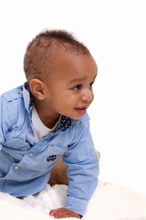 Portrait of a African American baby Stock Photo - Budget Royalty-Free & Subscription, Code: 400-04875103