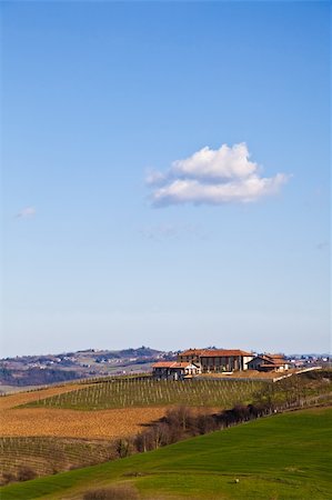 Charming Italian villa in Monferrato area (Piemonte region, north Italy) during spring season Stock Photo - Budget Royalty-Free & Subscription, Code: 400-04875168