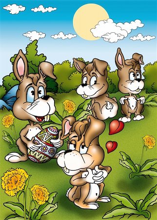 simsearch:400-04907025,k - Easter Cartoon - Background Illustration, Bitmap Photographie de stock - Aubaine LD & Abonnement, Code: 400-04875562